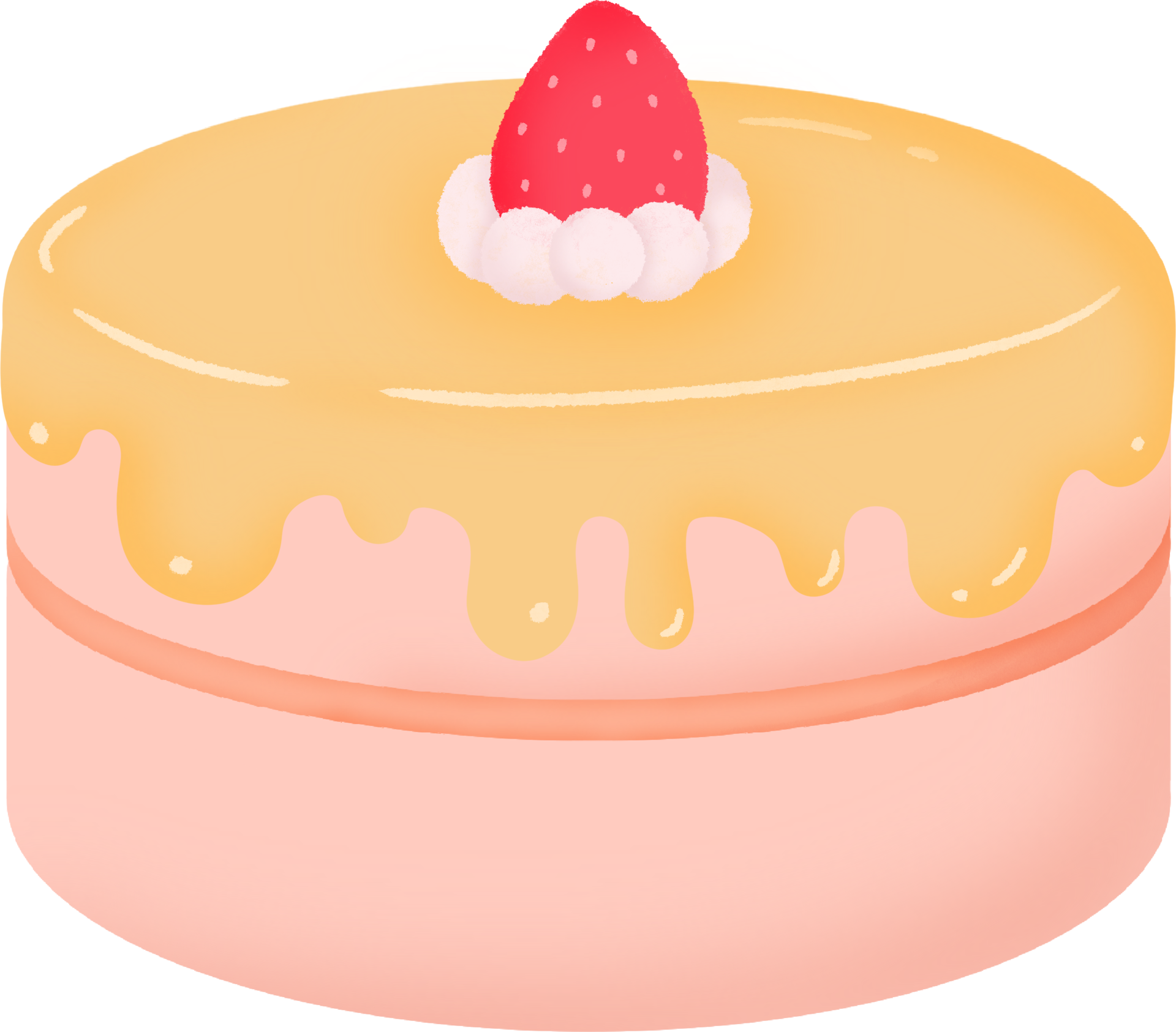 Cartoon strawberry cake without a background. Birthday cake 38341755 PNG