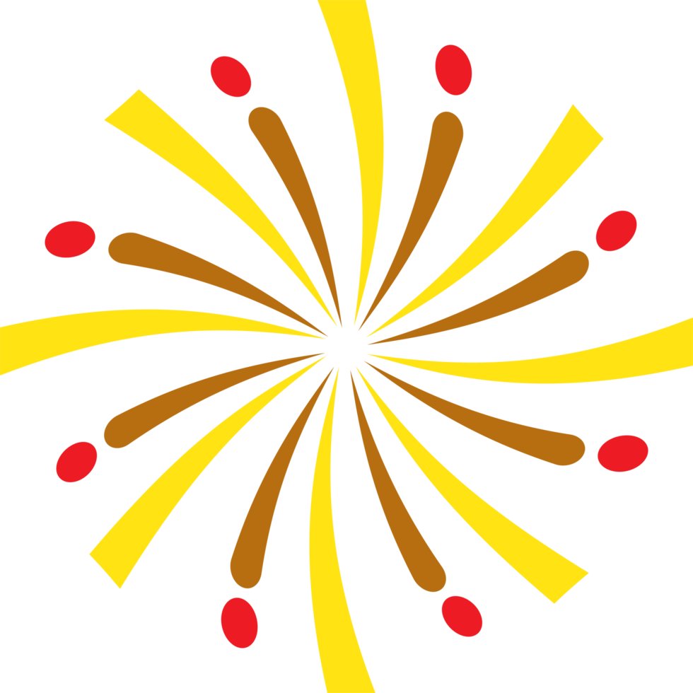 Firework design illustration isolated on transparent background png