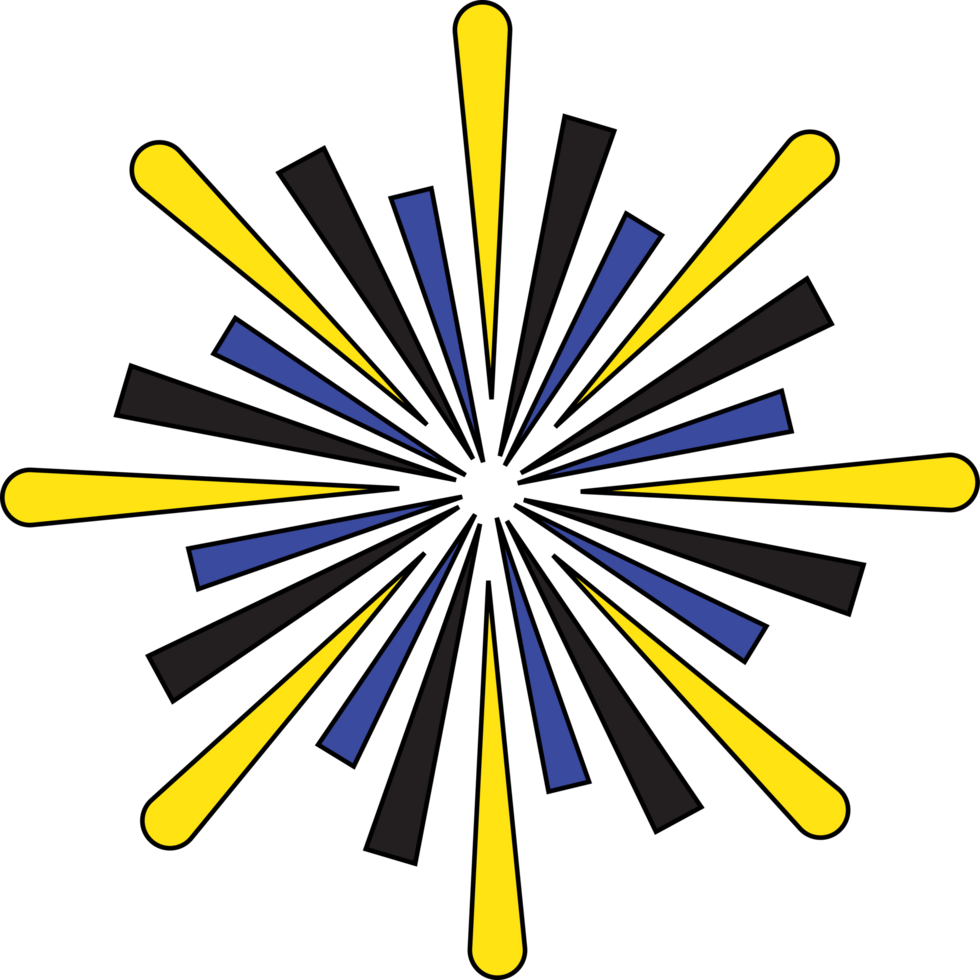 Firework design illustration isolated on transparent background png