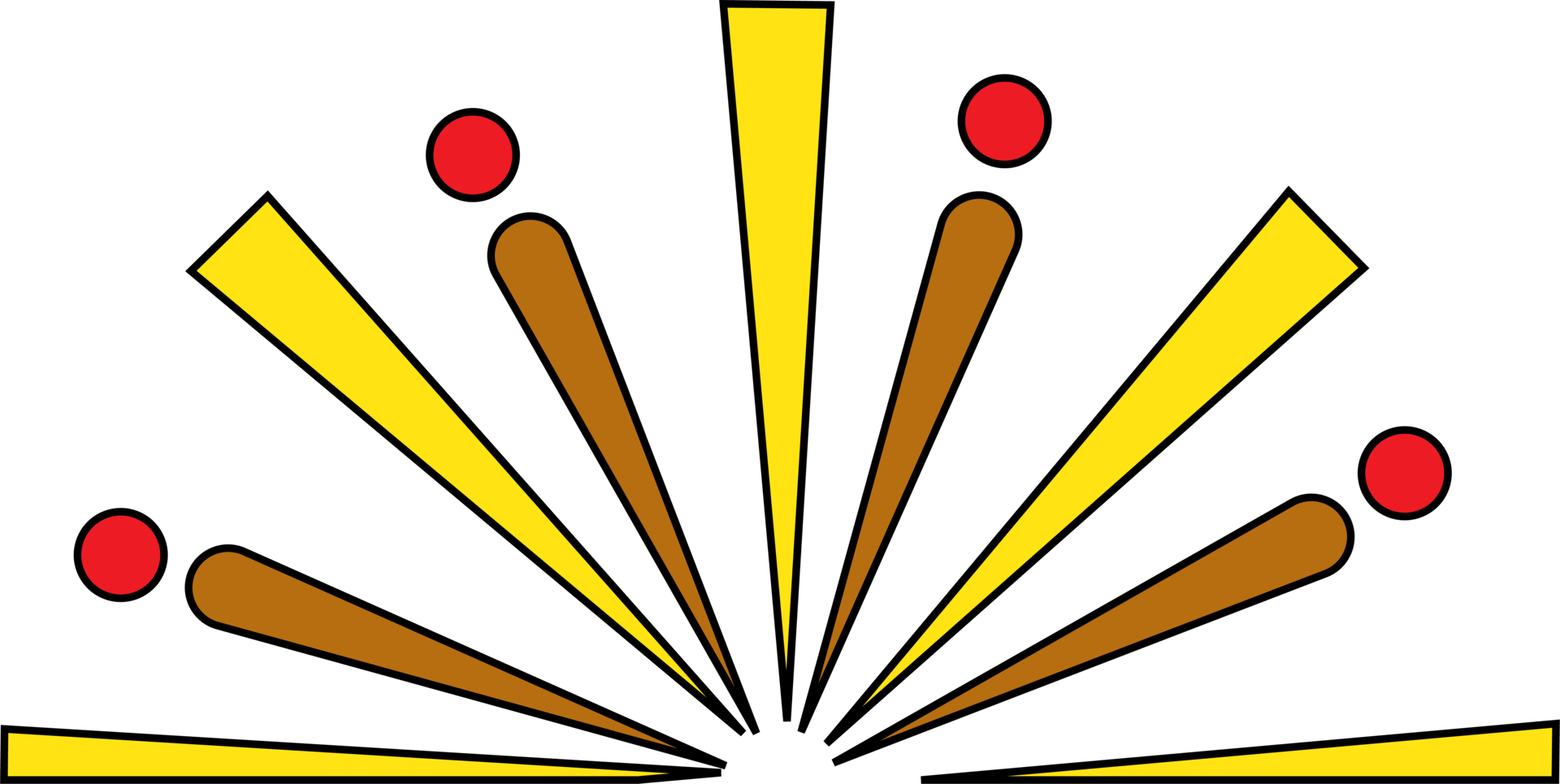 Firework design illustration isolated on transparent background png