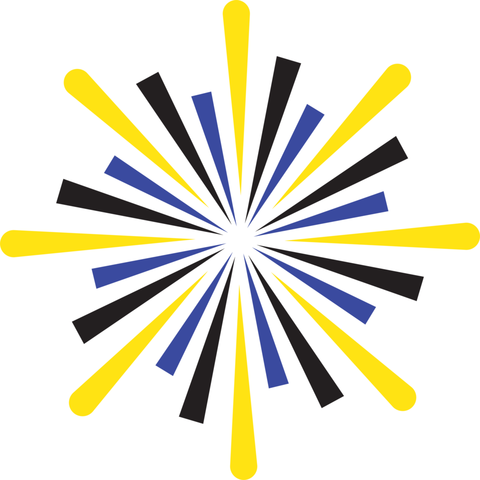 Firework design illustration isolated on transparent background png