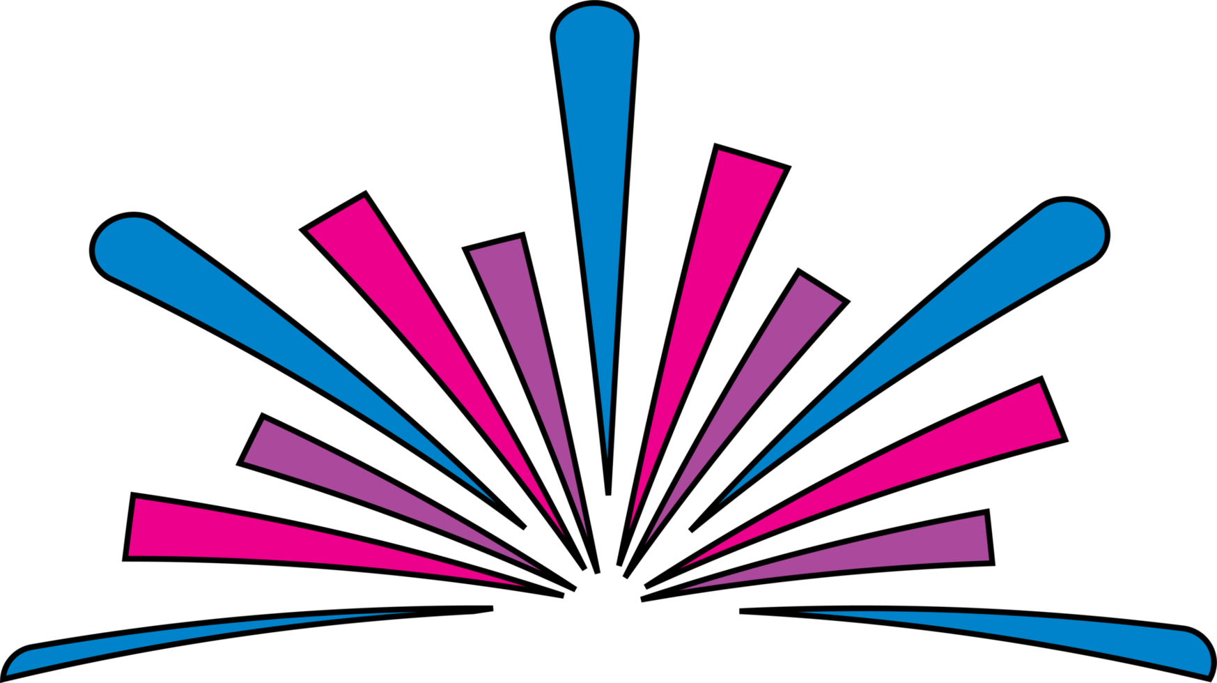 Firework design illustration isolated on transparent background png