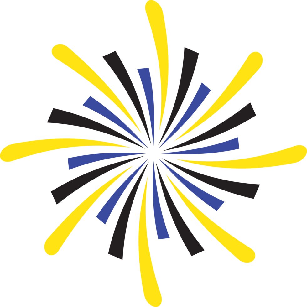 Firework design illustration isolated on transparent background png