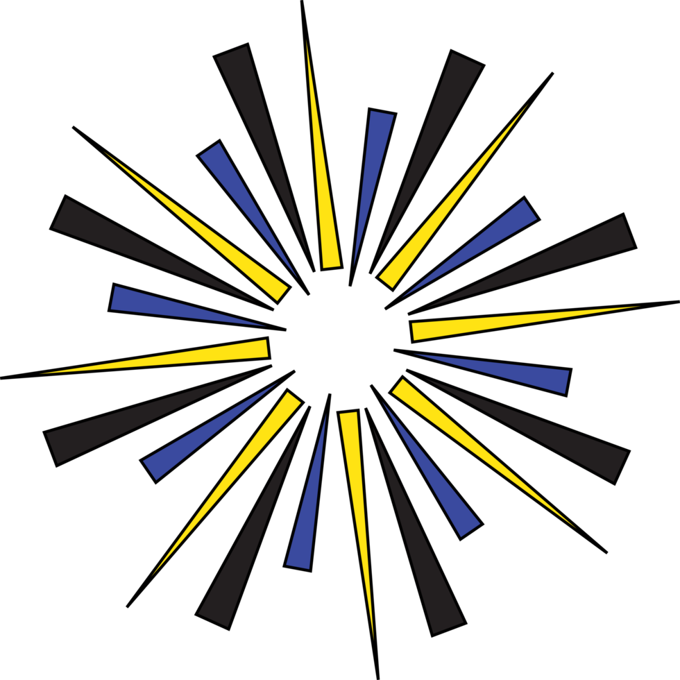 Firework design illustration isolated on transparent background png