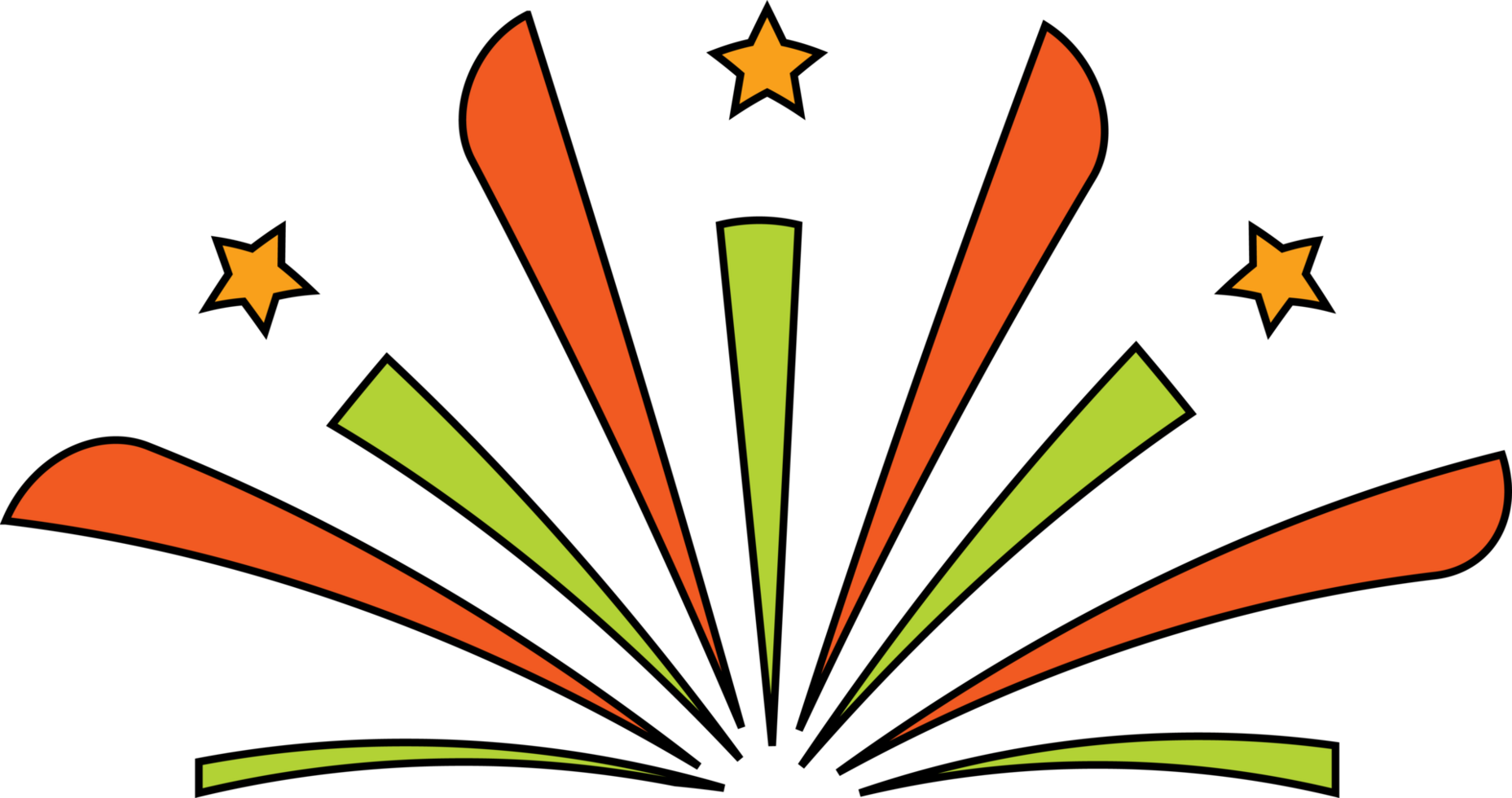 Firework design illustration isolated on transparent background png