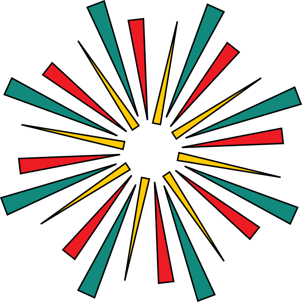 Firework design illustration isolated on transparent background png