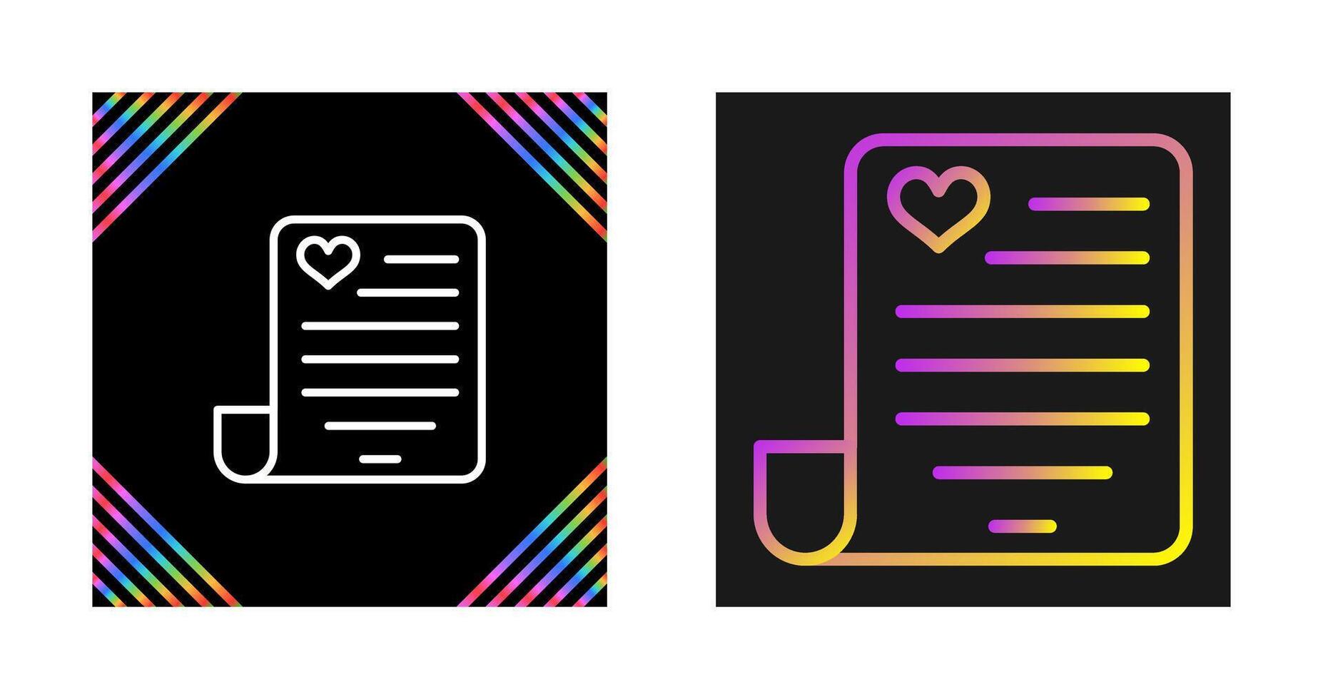 Love poem Vector Icon