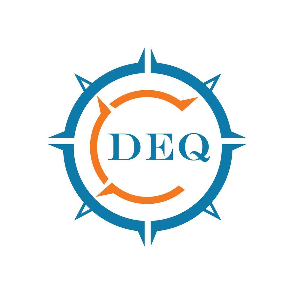 DEQ letter design. DEQ letter technology logo design on white background. vector