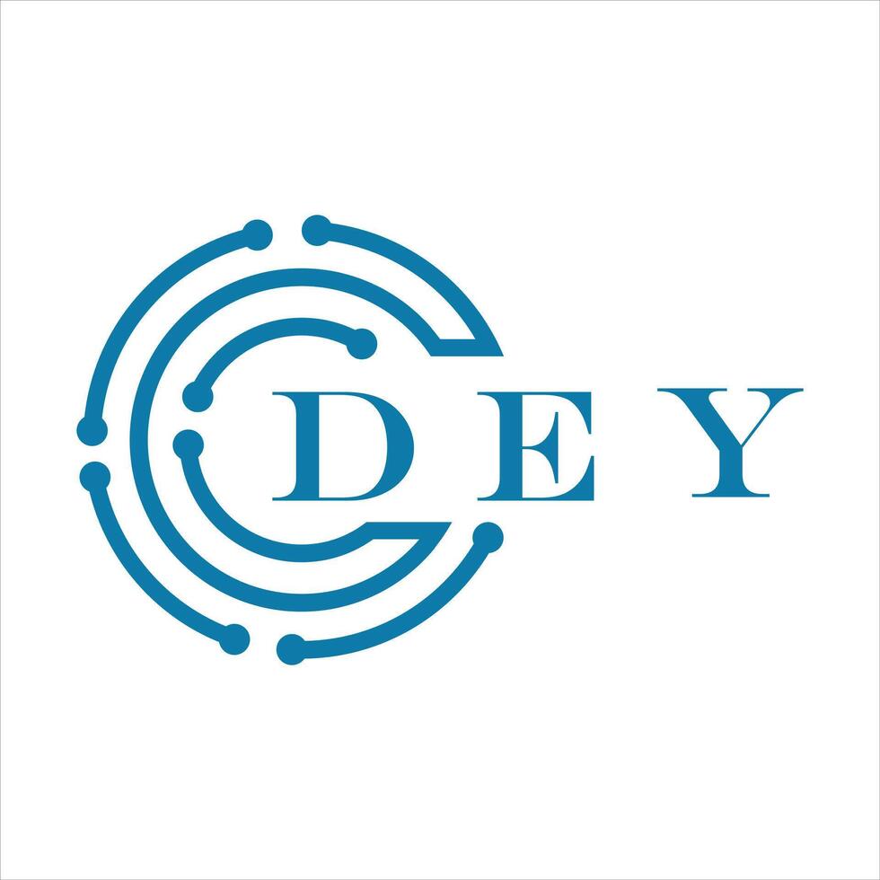 DEY letter design. DEY letter technology logo design on white background. vector
