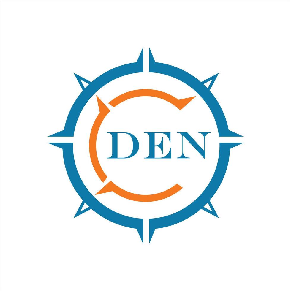 DEN letter design. DEN letter technology logo design on white background. vector
