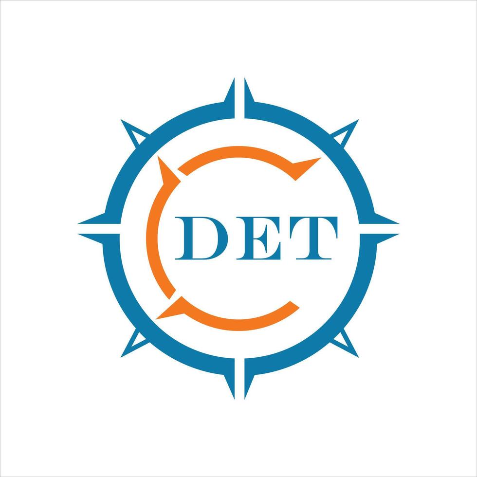 DET letter design. DET letter technology logo design on white background. vector