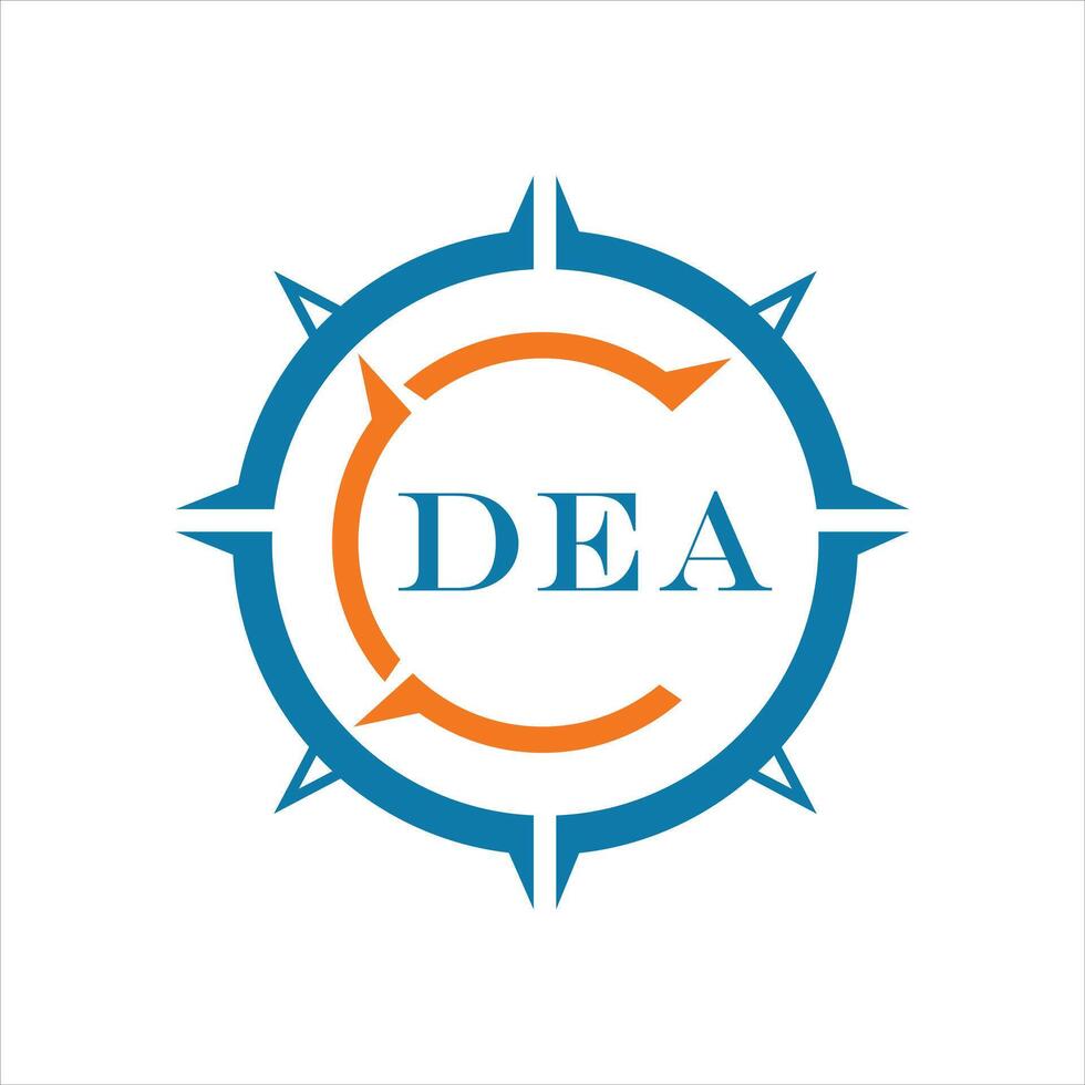 DEA letter design. DEA letter technology logo design on white background. vector