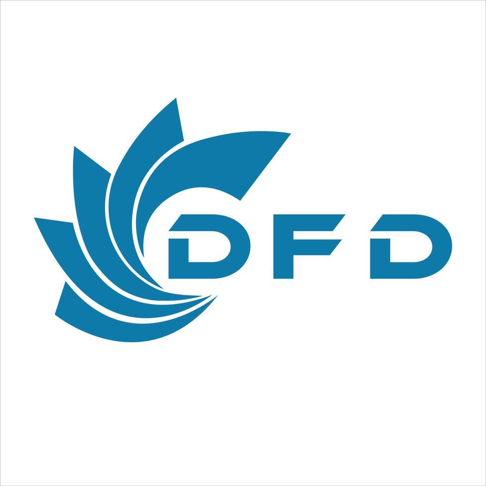 DFD letter design. DFD letter technology logo design on a white background. vector
