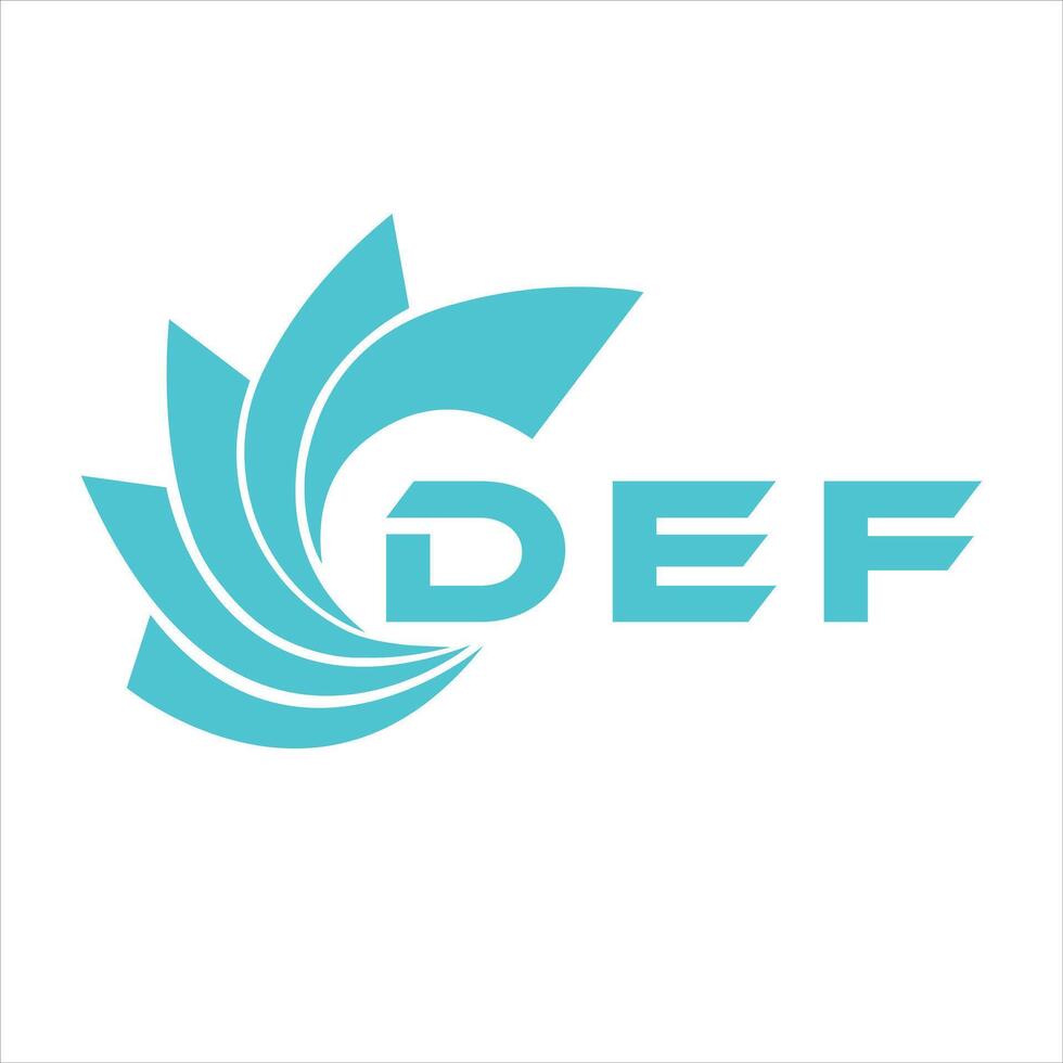 DEF letter design. DEF letter technology logo design on white background. vector