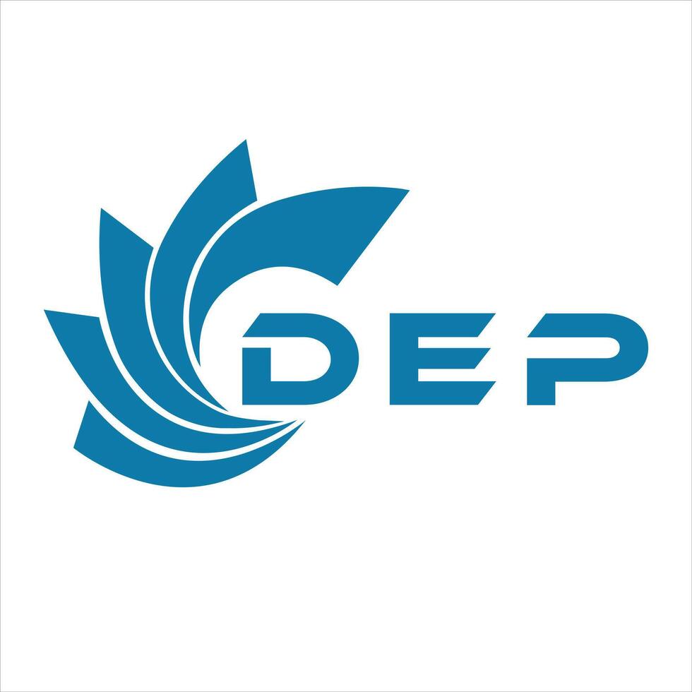DEP letter design. DEP letter technology logo design on white background. vector