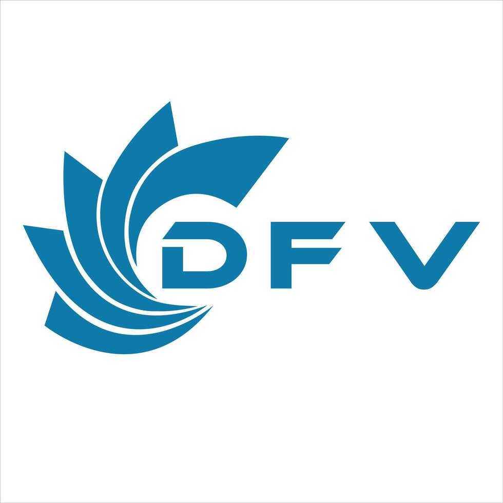 DFV letter design. DFV letter technology logo design on a white background. vector