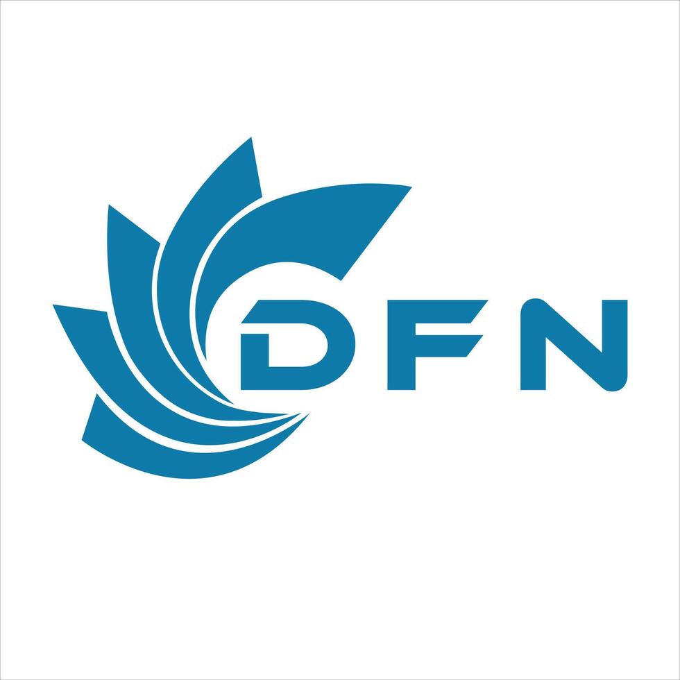 DFN letter design. DFN letter technology logo design on a white background. vector