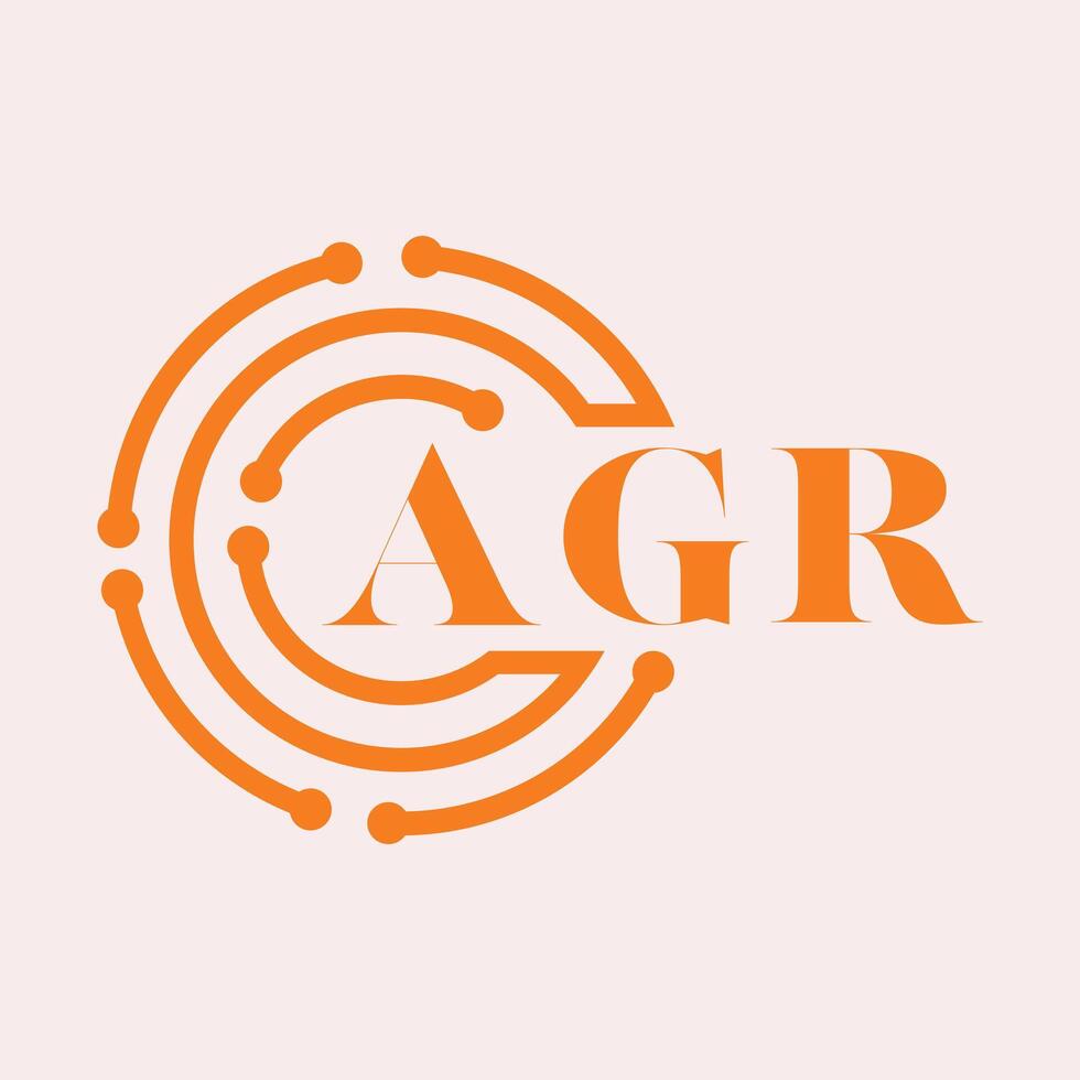 AGR letter design.AGR letter technology logo design on white background.AGR Monogram logo design for entrepreneur and business. vector