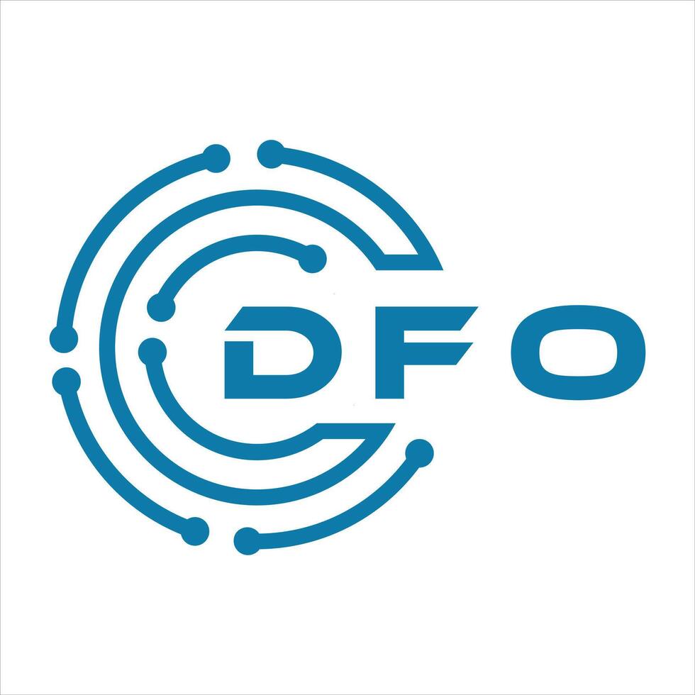 DFO letter design. DFO letter technology logo design on a white background. vector