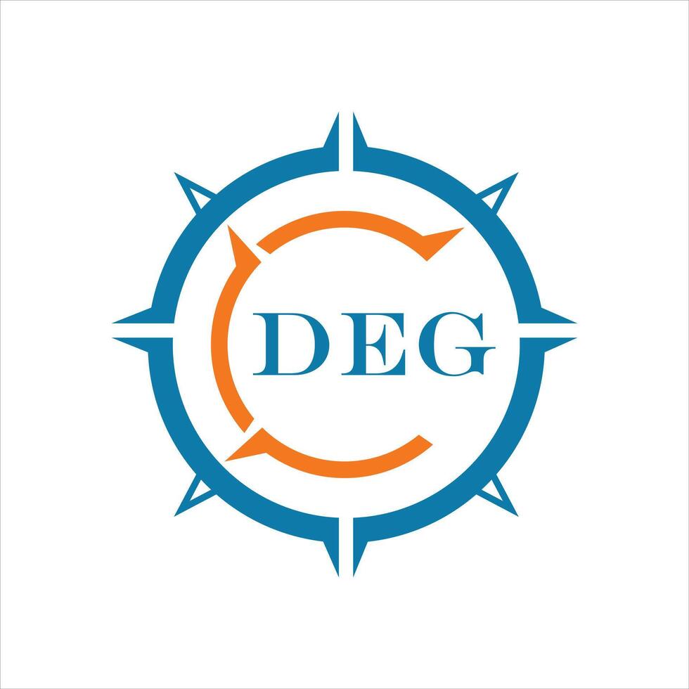 DEG letter design. DEG letter technology logo design on white background. vector