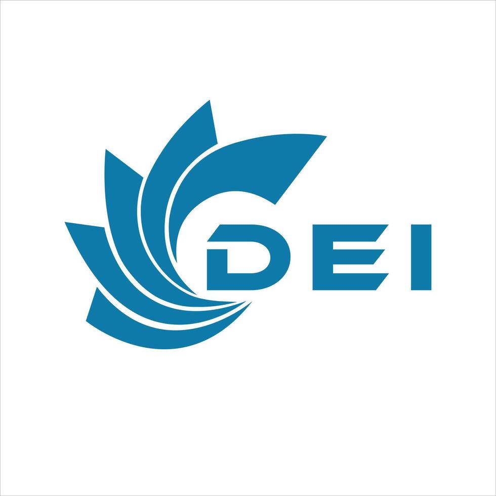 DEI letter design. DEI letter technology logo design on white background. vector