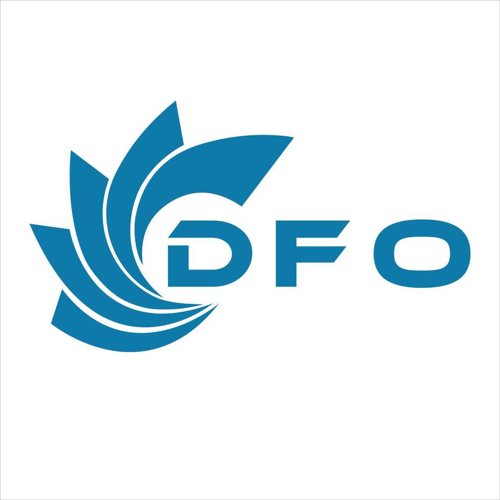 DFO letter design. DFO letter technology logo design on a white background. vector