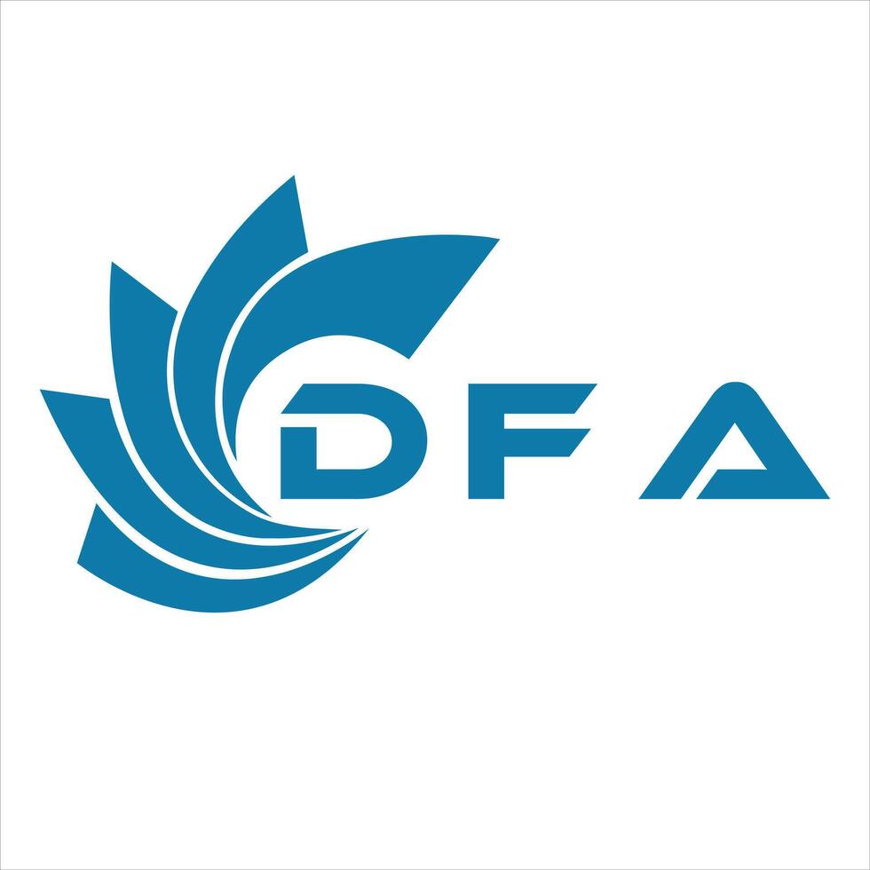 DFA letra diseño. DFA letra tecnología logo diseño en un blanco antecedentes. vector