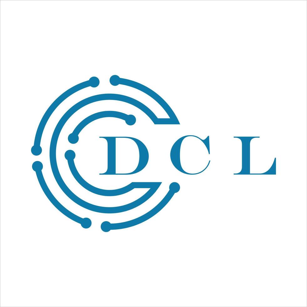 DCL letter design. DCL letter technology logo design on white background. vector
