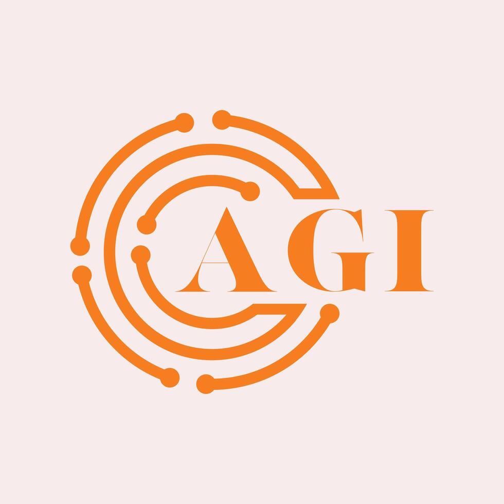 agi letra diseño.agi letra tecnología logo diseño en blanco fondo.agi monograma logo diseño para empresario y negocio. vector