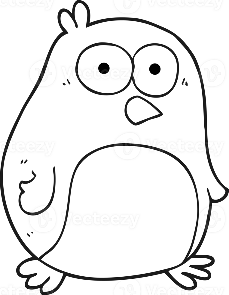 black and white cartoon penguin png