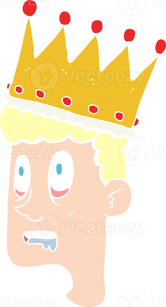 flat color illustration of a cartoon idiot prince png