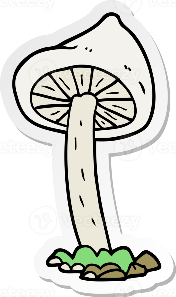 sticker of a cartoon mushroom png