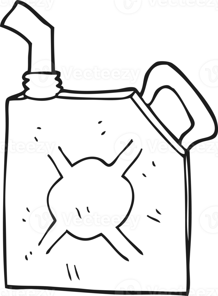 black and white cartoon fuel can png