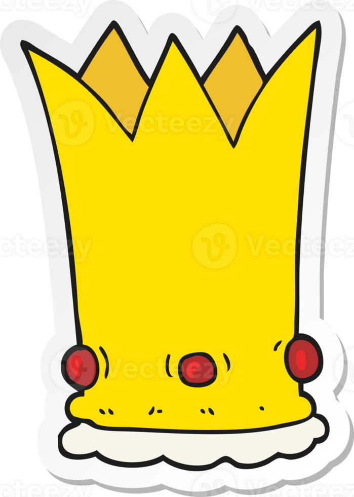 sticker of a cartoon crown png