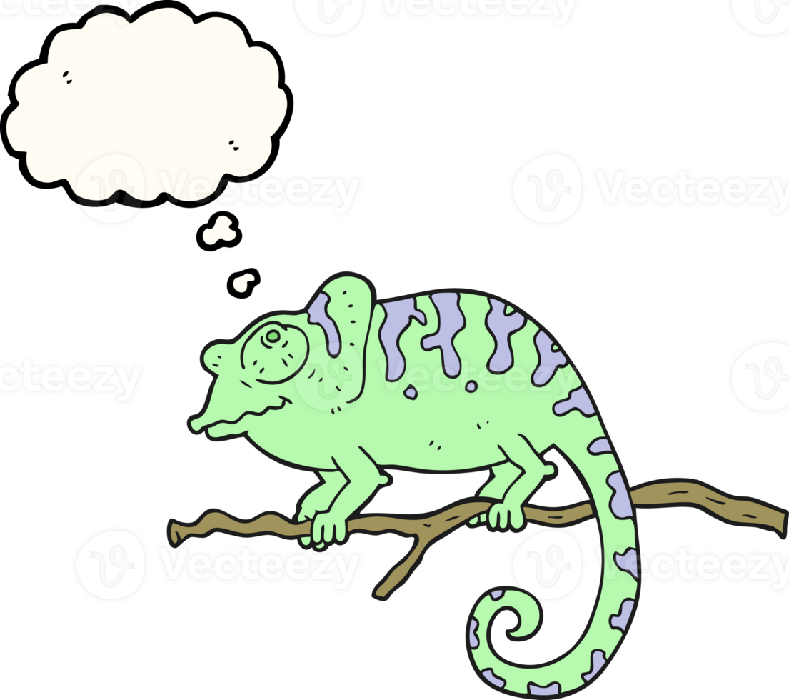 thought bubble cartoon chameleon png