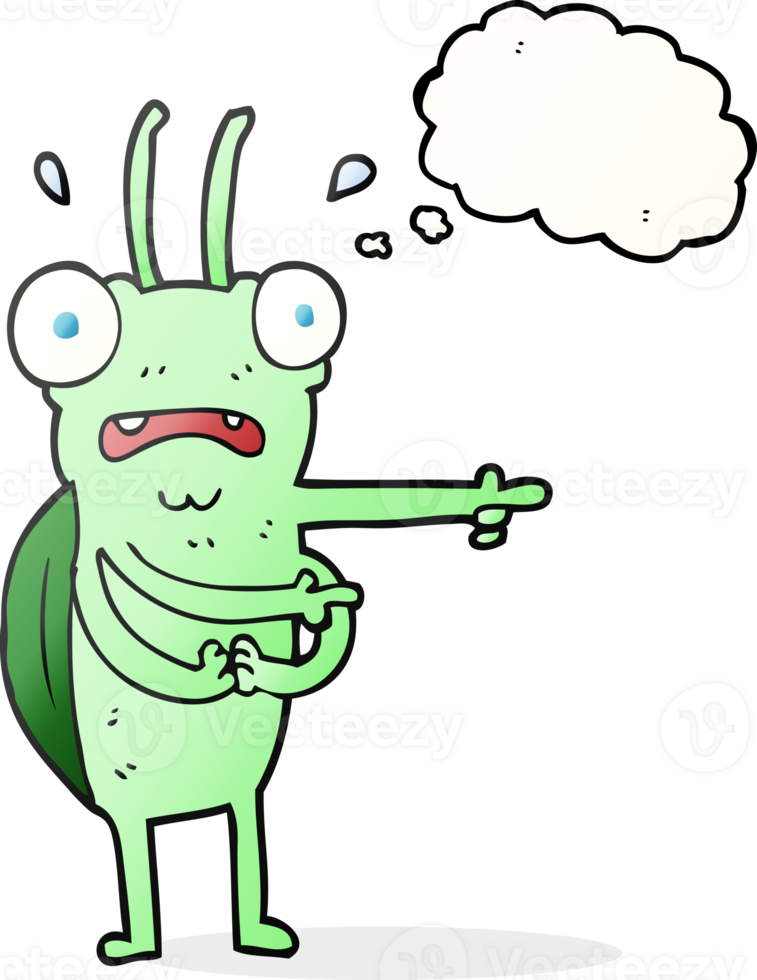 thought bubble cartoon bug png
