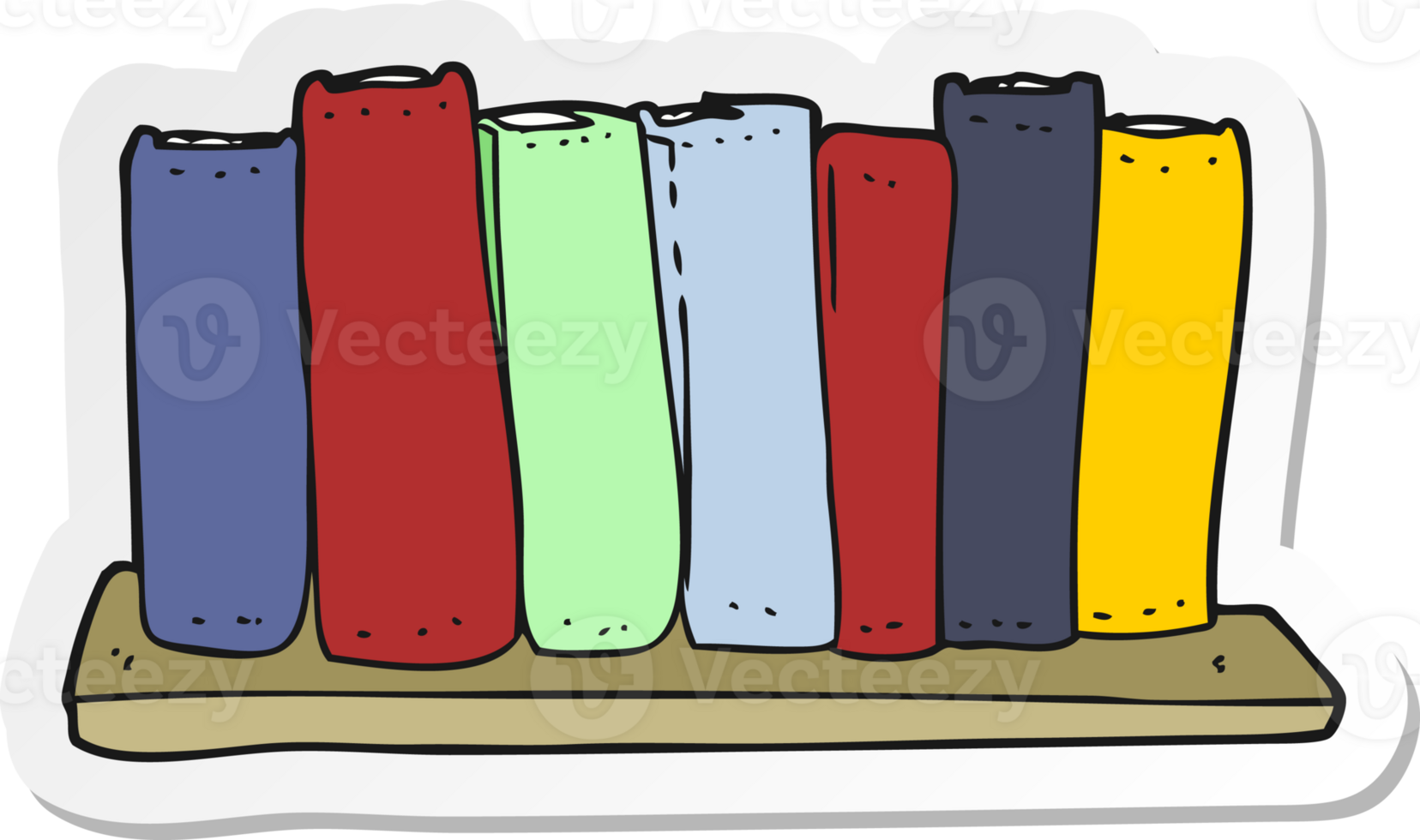 sticker of a cartoon books png