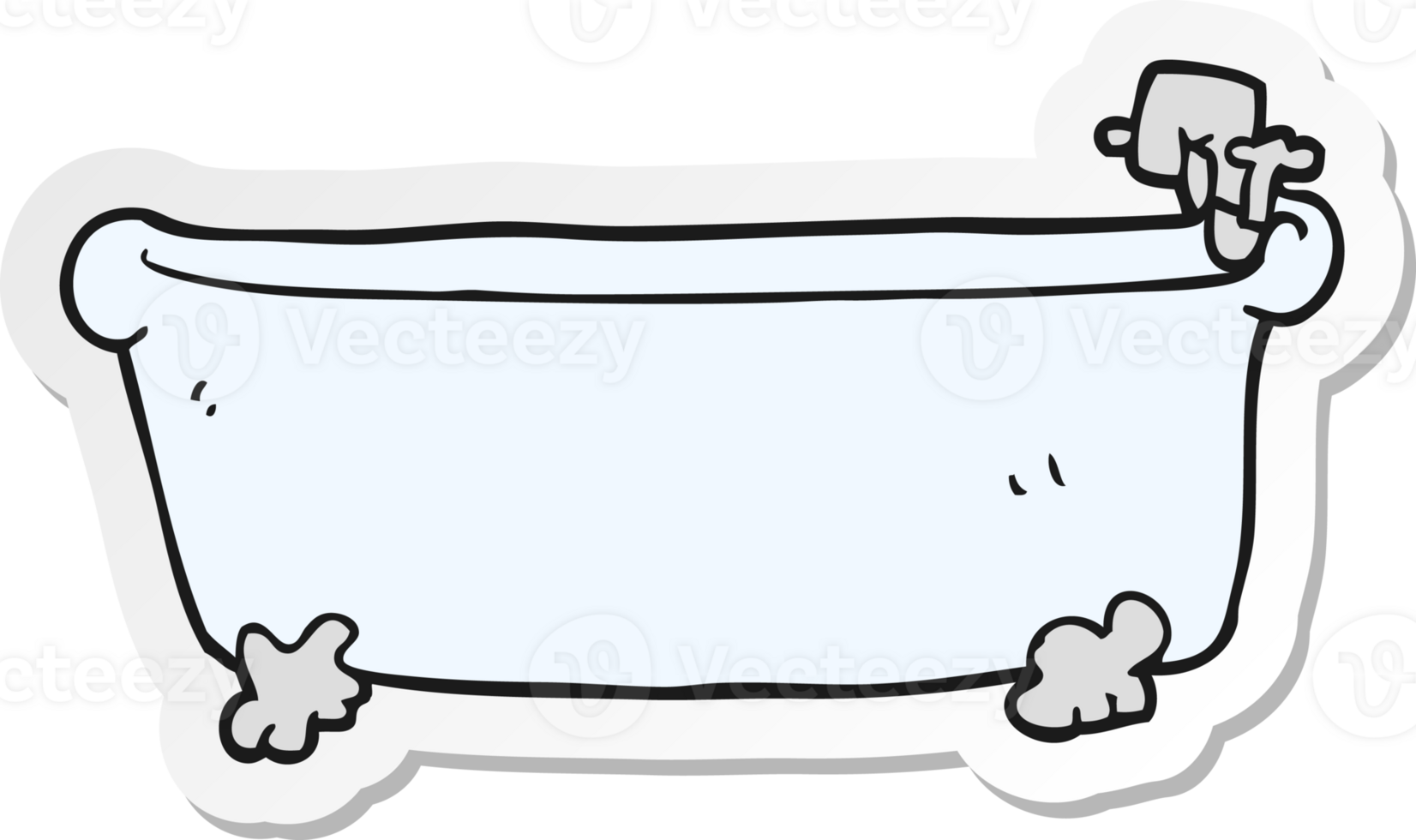 etichetta di un' cartone animato bagno png