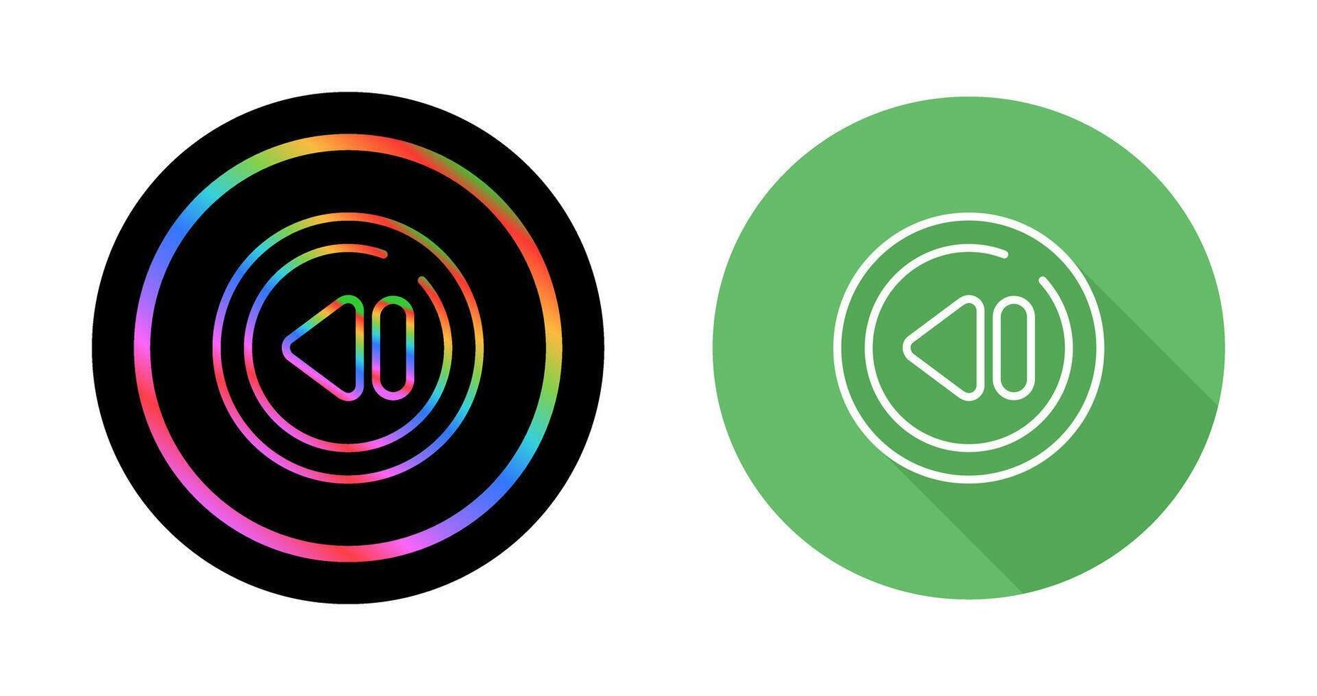 Previous Track Circle Vector Icon