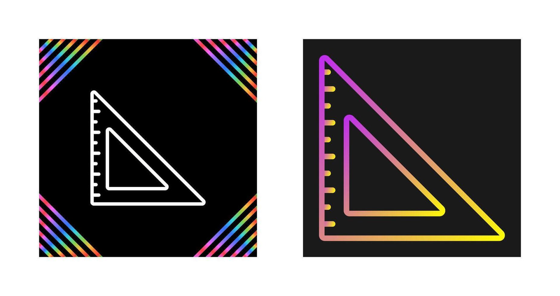 Triangular Ruler Vector Icon