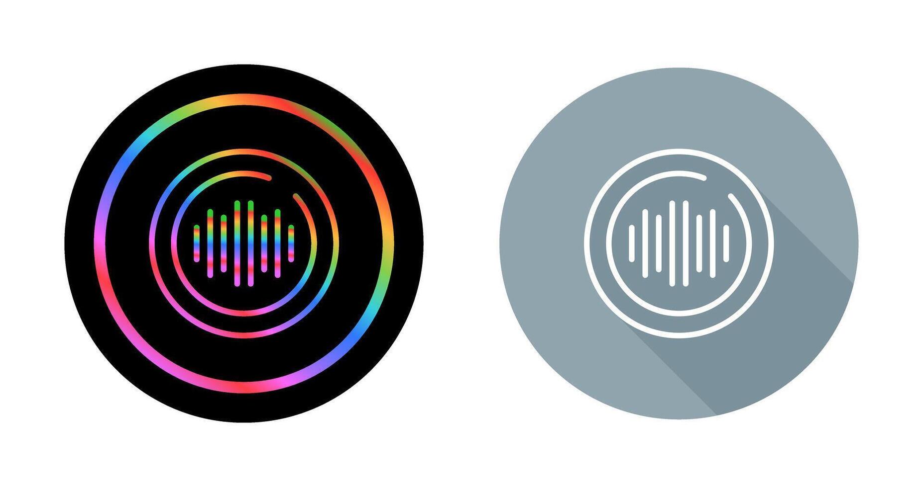 Audio Spectrum Circle Vector Icon