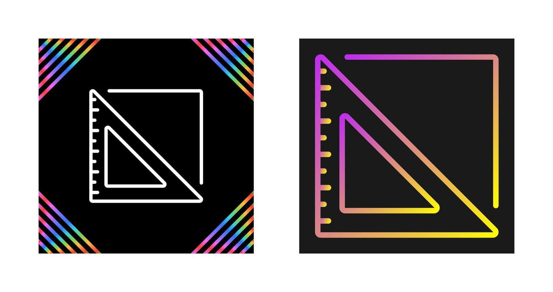 Triangular Ruler Vector Icon