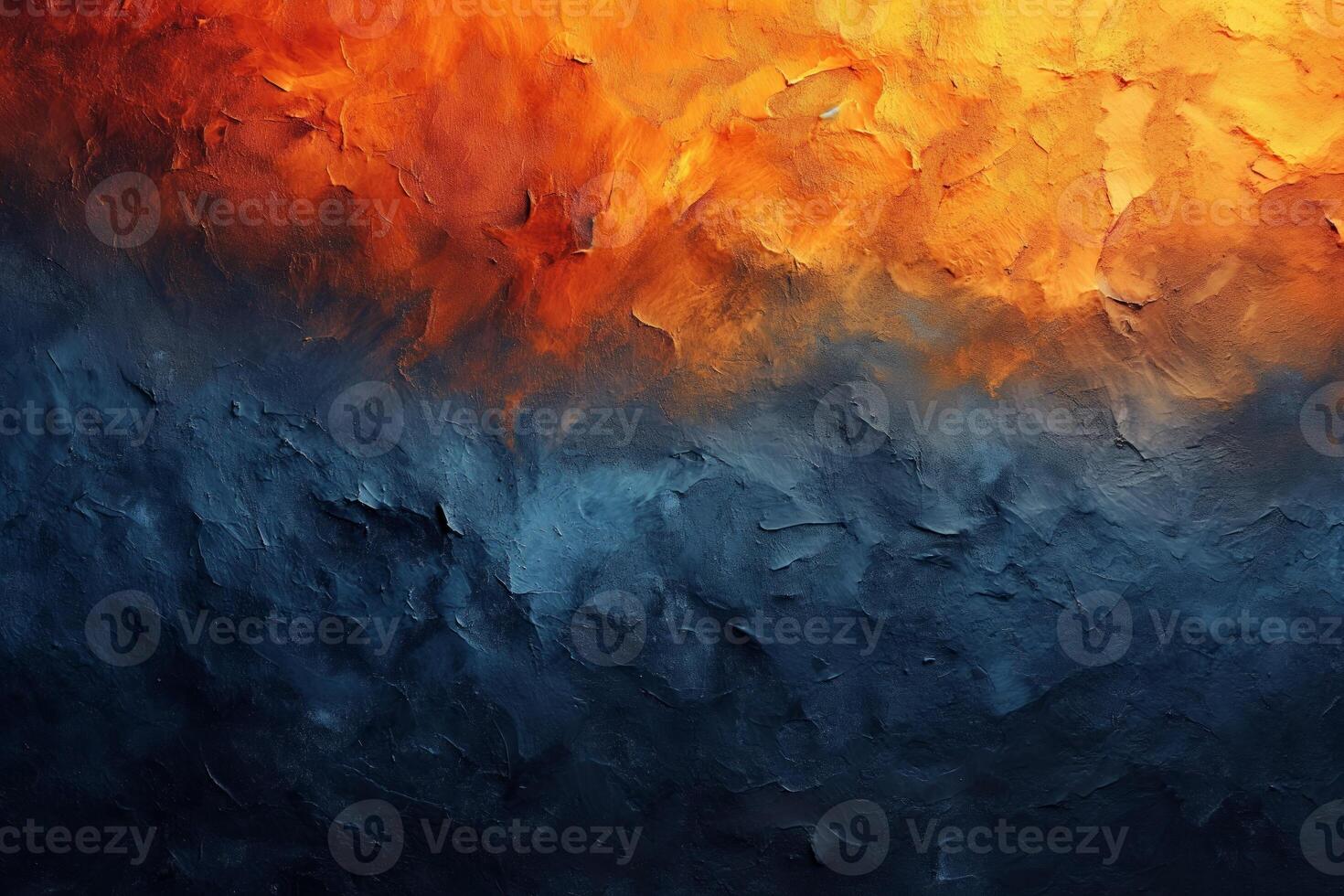AI generated Abstract art focusing on grainy gradients. A canvas where fine, sand-like grains blend through a spectrum of colors, from deep blues to vibrant oranges photo