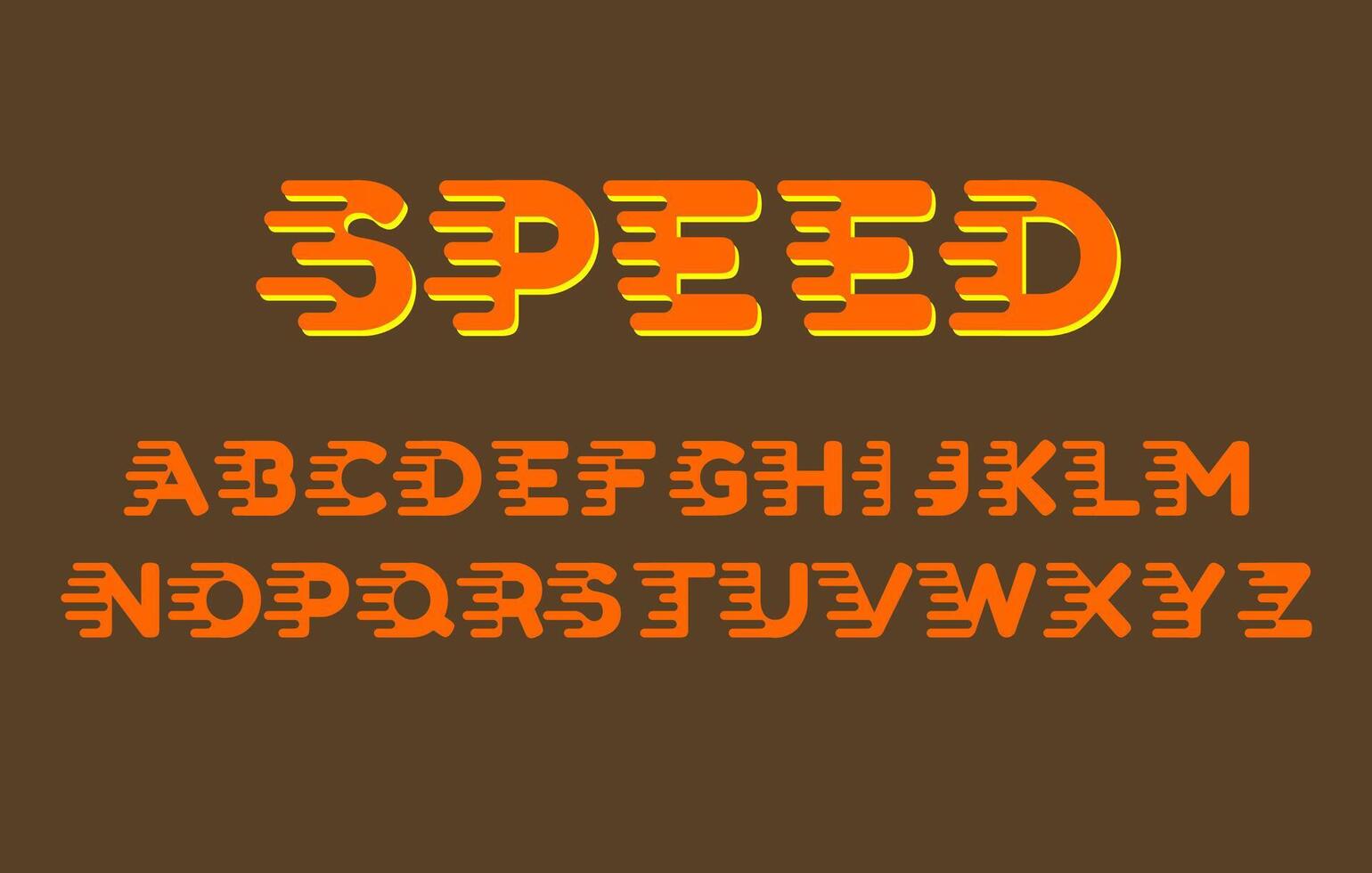 Vector of stylized modern font, uppercase and lowercase letters