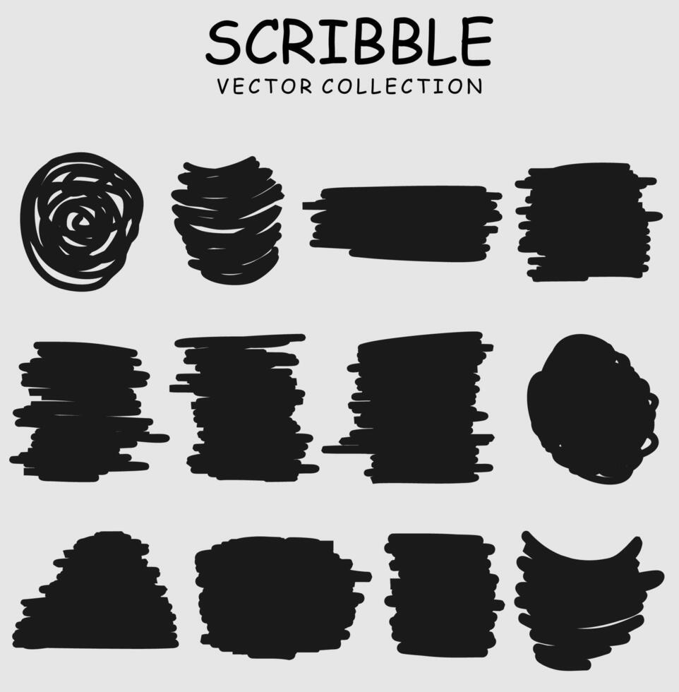 Charcoal pencil curly lines and squiggles. Scribble brush strokes vector set. Hand drawn marker scribbles. Black pencil sketches. Brush stroke lines, squiggles, daubs isolated.