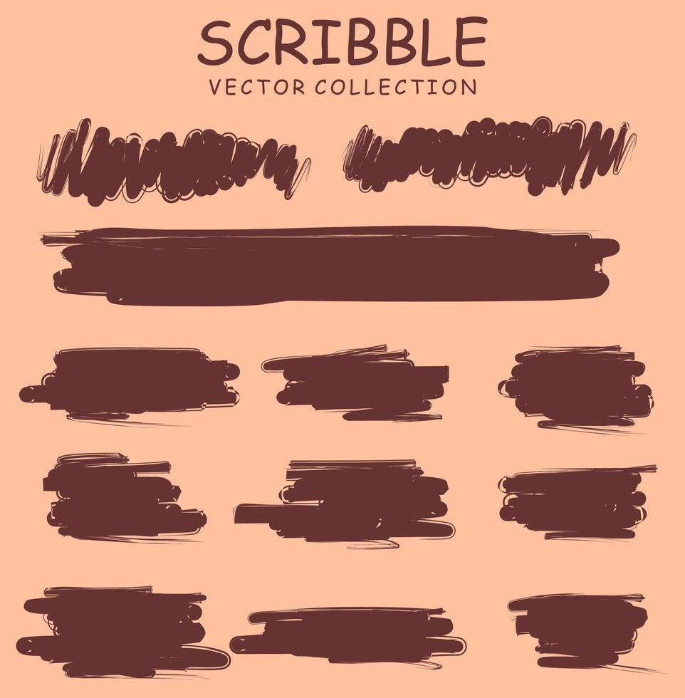 carbón lápiz Rizado líneas y garabatos Escribiendo cepillo golpes vector colocar. mano dibujado marcador garabatos negro lápiz bocetos cepillo carrera líneas, garabatos, embadurnaciones aislado.
