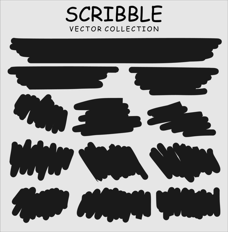 Charcoal pencil curly lines and squiggles. Scribble brush strokes vector set. Hand drawn marker scribbles. Black pencil sketches. Brush stroke lines, squiggles, daubs isolated.