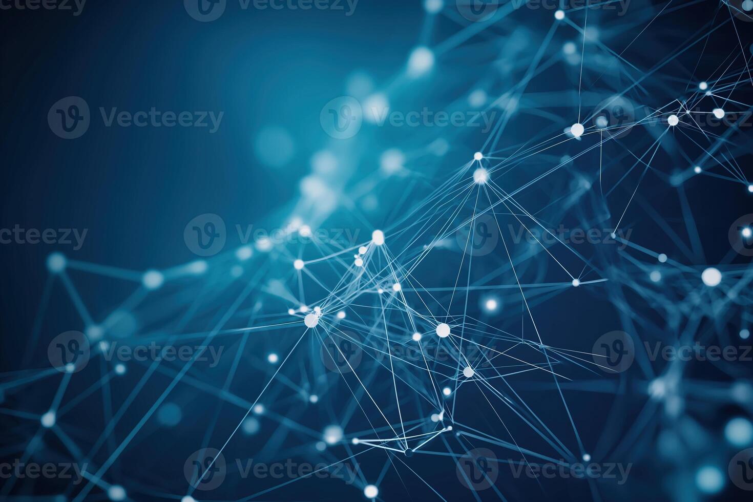AI generated Abstract futuristic network. Vector illustration. Connected lines and dots background. Polygonal space low poly dark background. Connection structure. 3d rendering concept. photo
