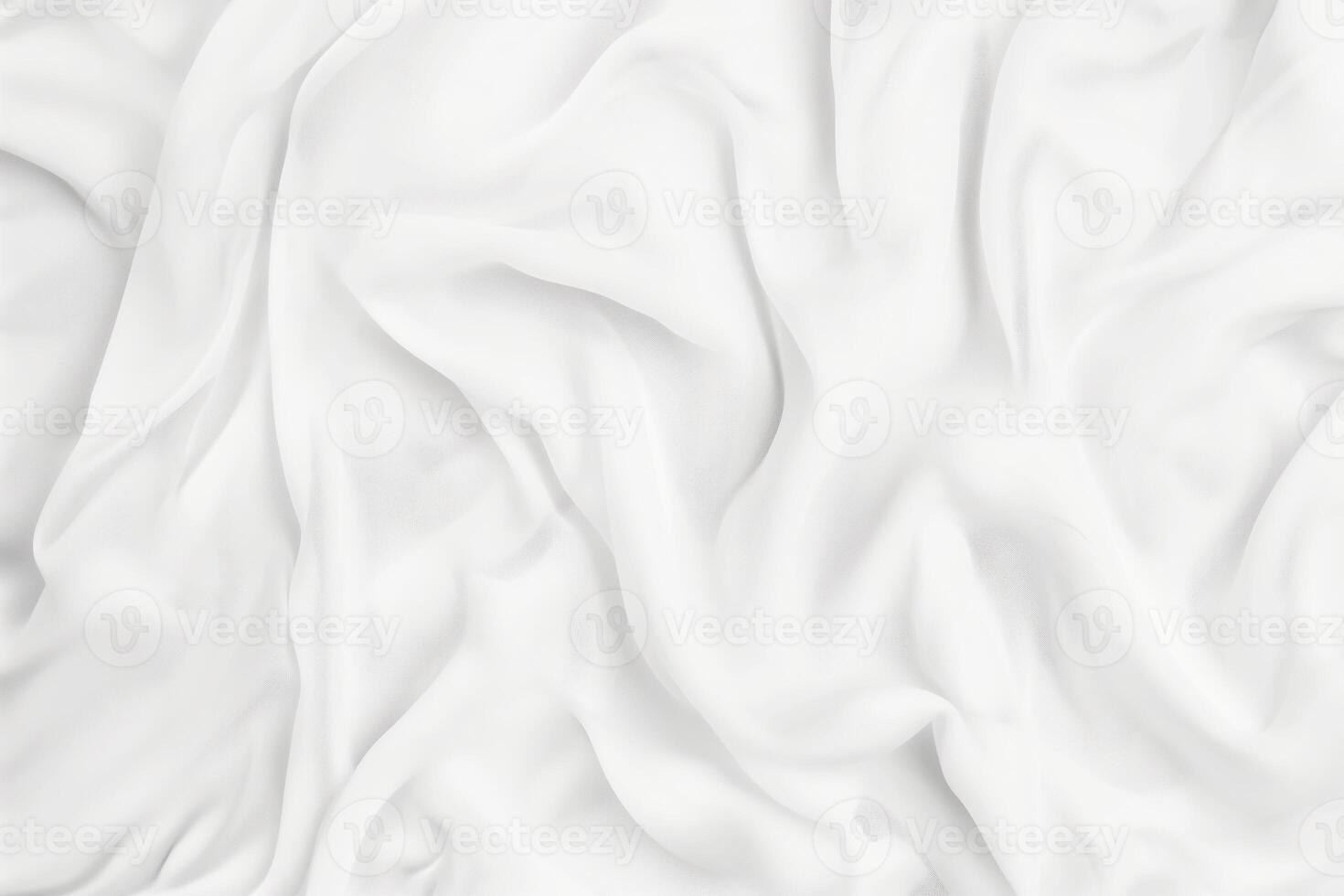 AI generated Minimal abstract white background smooth curve Satin Silky Cloth for background. Rippled white silk fabric texture. photo