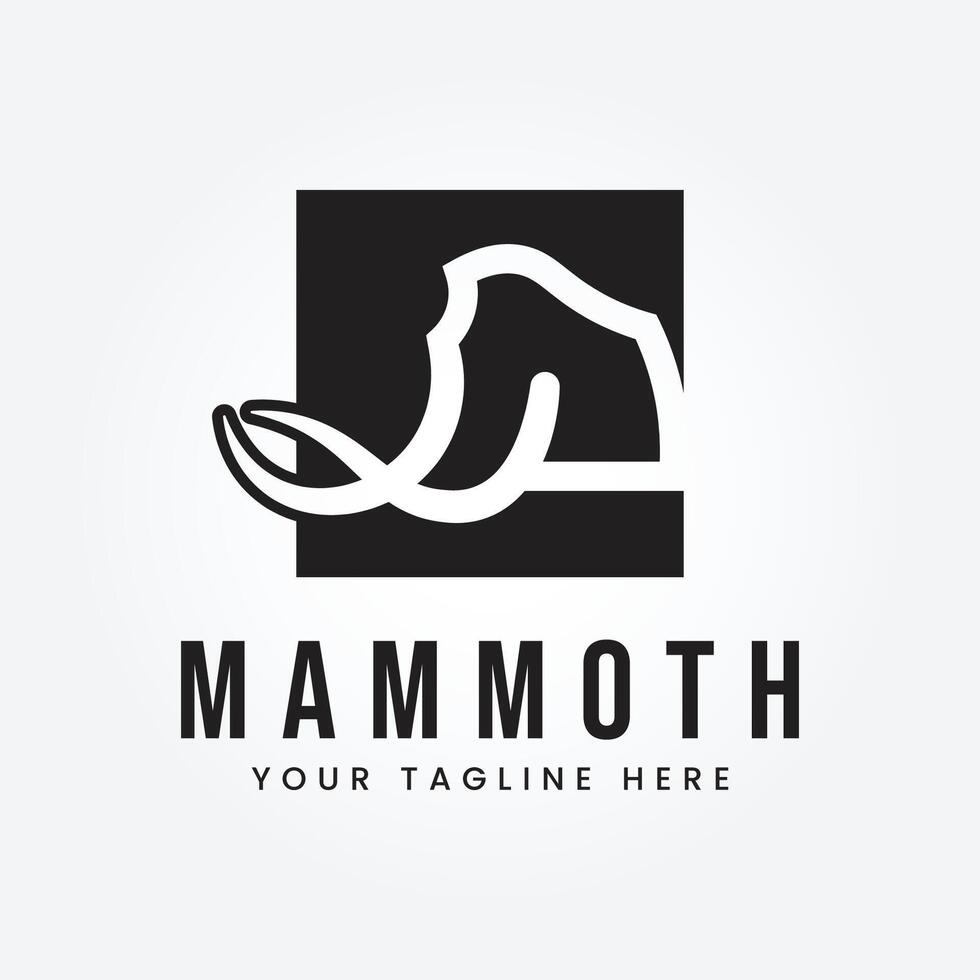 mamut cabeza logo icono diseño. plano vector sencillo elemento ilustración